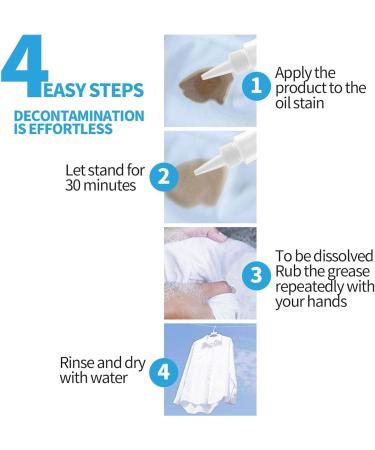 Stain Remover for Clothes Clothes Bed Stain Cleaner Dirt Remover New Protein Coffee Tea Ink Juice Wine Other Stains 3.38 - Buy Online on GoSupps.com