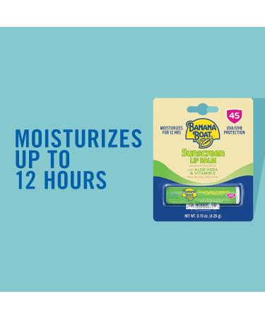 Buy Banana Boat Sunscreen Lip Balm SPF 45 with Aloe Vera & Vitamin E - Moisturizing Lip SPF Travel Size | 0.15oz - Buy Online on GoSupps.com