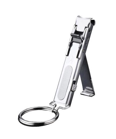 QXSJEDYCH Nail Clippers Ultra-Thin Nail Clippers Collapsible Portable Travel Fingernail Keychain Nail Scissors Cutter Manicure Tools Nails With File