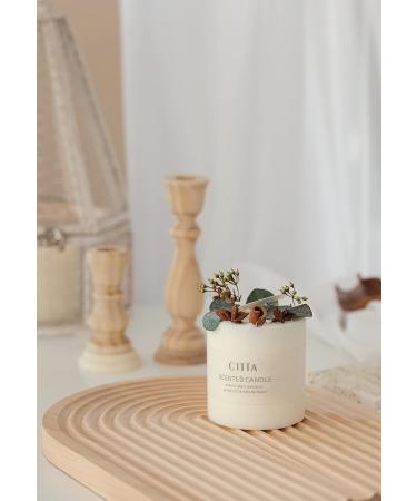 Christmas Pine Cone Flowers Scented Candles - Soy Wax Aromatherapy Pillar Candle for Romantic Home Decor - Citrus Grape Fragrance - International Shipping Available - Buy Online on GoSupps.com