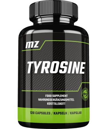 MZ Meet the zone L-Tyrosine 500 mg - 120 capsules - Up to 4 month supply - Amino acid food supplement to support