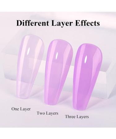 Imtiti Jelly Violet Gel Nail Polish 15 ml Nude Sheer Violet Colour UV/LED Soak Off Gel Polish for DIY Nail Art Manicure at Home 1 Piece - Buy Online on GoSupps.com