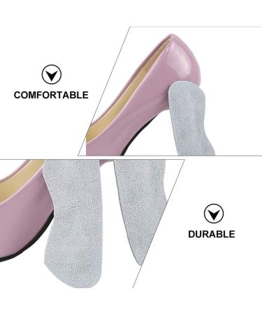 Healifty Women's High Heel Pads - Silicone Gel Insoles & Leather Heel Grips for Comfort and Support (Grey) - 4 Pairs - Buy Online on GoSupps.com