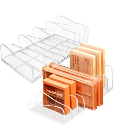 Makeup Palette Organizer,Acrylic Eyeshadow Palette Pallet,8 Sectons BPA-Free Divided Make Up Blush,Contour Storage Holder Cosmetic Eye Shadow Display Stand Clear Rack Vanity Holder(2 Pack). - Buy Online on GoSupps.com