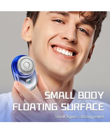 Buy Mini Portable Waterproof Electric Razor - German Technology USB Fast Charger Travel-Friendly Perfect for Beard & Body Shaving (Blue - Buy Online on GoSupps.com