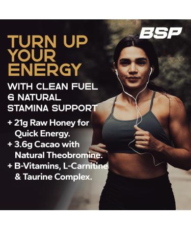 Benavidez Energizing Honey + Cacao Gel - 12 15 g Single-Serve Pouches | Raw Honey & 3.6 g Cacao with L-Carnitine Taurine B-Vitamins | Natural Endurance Fuel | Caffeine Free - Buy Online on GoSupps.com