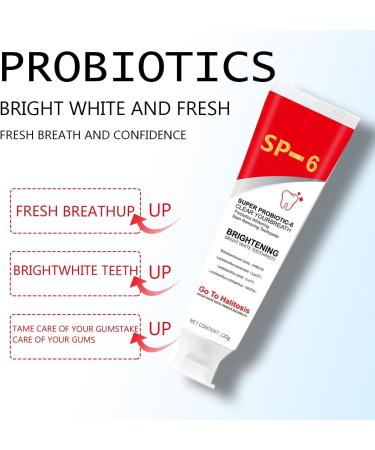 SP 6 Ultra Whitening Toothpaste - Probiotic Formula for Bright Smiles | 2pcs International Shipping - Buy Online on GoSupps.com