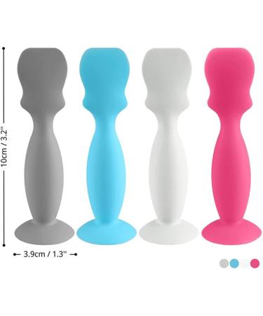 Creoqiji 4-Pack Silicone Bathing Toy for Babies - 18 Months+ Fine Motor Skill Brushes (Gray) - Buy Online on GoSupps.com