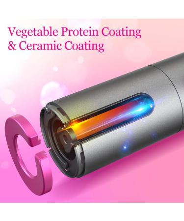 Cordless Hair Curler | Automatic Curling Iron with LCD Display & Timer | USB Rechargeable | 6 Temp Settings | Ideal for Travel - Buy Online on GoSupps.com