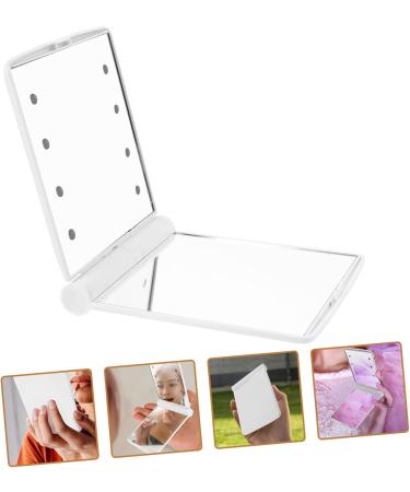 Luminous Makeup Mirror Plastic Led Mirror Folding Lighted Mirror Fold Led Bathroom Mirror Led Lights for Mirror Touch Mirror Mirrors Light Mirror Travel Shine White Glass - Buy Online on GoSupps.com