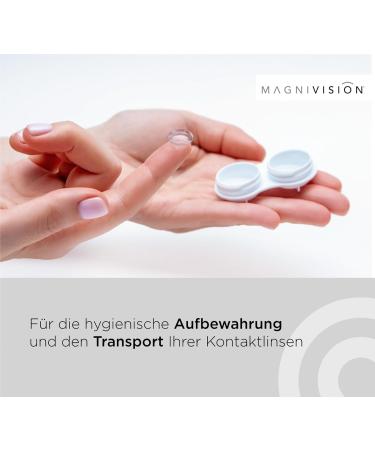 Buy Magnivision Contact Lens Containers - Hygienic Storage for Hard & Soft Lenses | Stylish Black & White Design - Buy Online on GoSupps.com