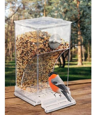 Automatic Acrylic Bird Feed Dispenser - Transparent Swing Toys & Pepperwood Grinder for Parrots | International Shipping - Buy Online on GoSupps.com