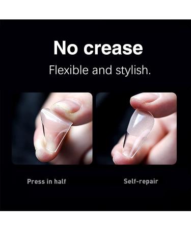 500 Pieces Almond Nail Tips - Acrylic Artificial Nails for Women & Girls | 10 Sizes Medium Polished Tips - Buy Online on GoSupps.com