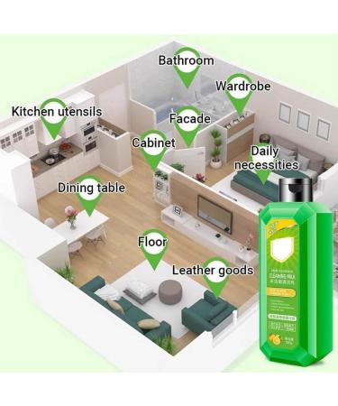 Pack of 2 Powerful and Multifunctional Cleaning Lotions - Multi-Functional Powerful Cleaner - Concentrated Multi-Functional Cleansing Milk - High-Performance Cleaning Agent - Buy Online on GoSupps.com