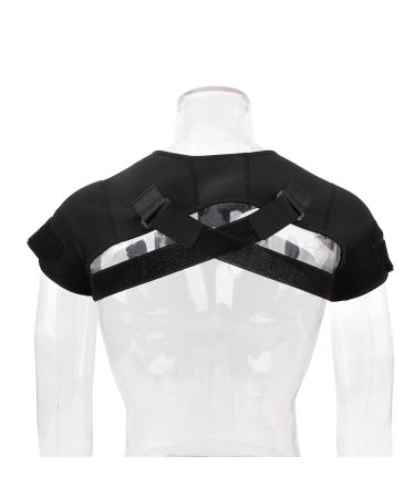 Shoulder Stability Brace - Adjustable Back Posture Support & Sweat-Wicking Dual Shoulder Brace for Injury Prevention | S Size - Buy Online on GoSupps.com