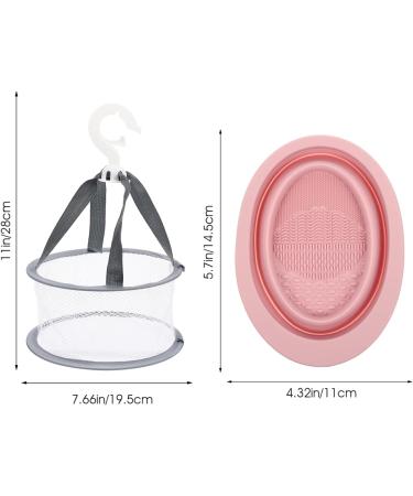 DRESSOOS 1 Set Makeup Brush Cleaning Face Tool Brush Drying Hanger Drying Net Blender Sponge Hanging Drying Rack Drying Rack Clothing Collapsible Makeup Puffs Fold Silicone Cleaning Brush - Buy Online on GoSupps.com