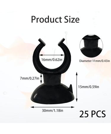 25-Piece Aquarium Suction Cups Set - Durable Clips for Air Hose & Tube | Ideal for Fish Tanks & Aquariums - Buy Online on GoSupps.com