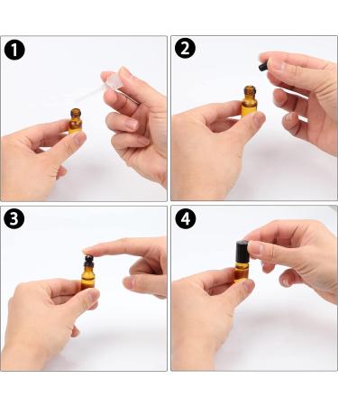 Essential Oil Roller Bottles 16Pcs 5ml Empty Rollerball Bottle Roll on Bottles with Stainless Steel Roller Balls Amber Glass Roller Bottles for Essential Oils Perfumes Cosmetics Aromatherapy Massage 5ml 16pcs Brown - Buy Online on GoSupps.com