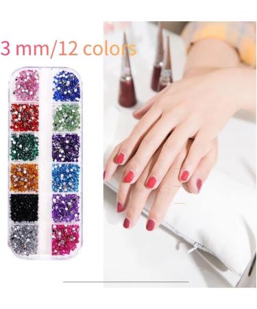 Pkouocry Rhinestone Nail Art for Nail Art 2800 Pieces Mix Sizes AB Rhinestone Gems Nail Art and Rhinestones for Nails/Clothes/Face/Crafts with Pick-Up Clip (2800) - Buy Online on GoSupps.com