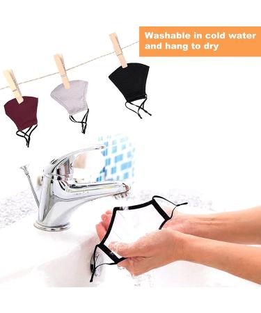 8 Pack Reusable Cloth Face Mask with Adjustable Straps & Nose Wire - Adult Cotton Masks in Black, Dark Grey, Brown, Blue, Burgundy, Green, Purple, Royal Blue - Buy Online on GoSupps.com