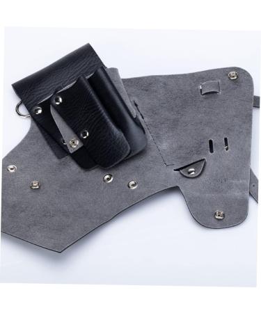 Premium Housoutil Leather Scissor Organizer Kit - 2-Piece Pocket Holder for Hairdressers - Stylish & Functional Hairdressing Bag - Black - Buy Online on GoSupps.com