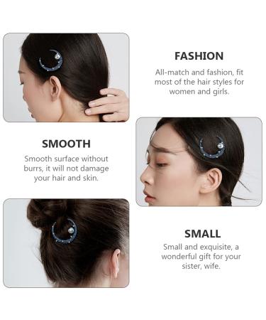 Lurrose Vintage Moon Pearl Rhinestone Hair Clip - Elegant Claw Hair Jewelry for Weddings & Special Occasions | Perfect for Girls & Women - Buy Online on GoSupps.com