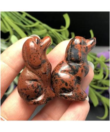Buy SDWGLD Natural Obsidian Healing Aura Crystal Dog Ornament - Cute Furniture D cor (2 Pieces) - International Shipping Available - Buy Online on GoSupps.com