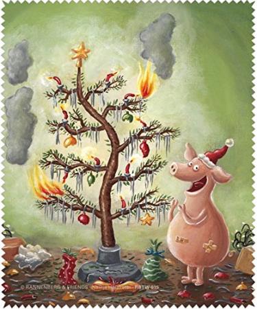 Glasses cleaning cloth X-Mas "Christmas with the Chaos Pig"
