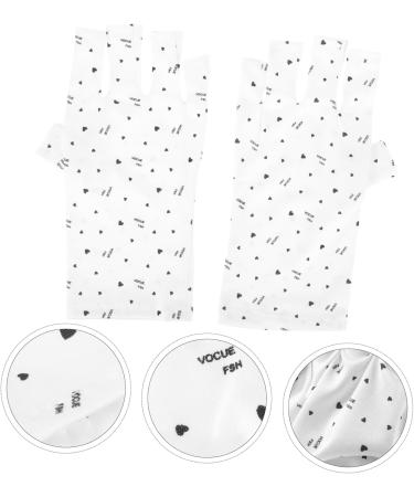 FOMIYES 4 Pairs Nail Gloves Protection Gloves for Manicures Uv Gloves for Gel Manicures Gel Nails Gloves Uv Lamp Glove for Gel Nails Nail Gel Polyester Light Fingerless Miss - Buy Online on GoSupps.com