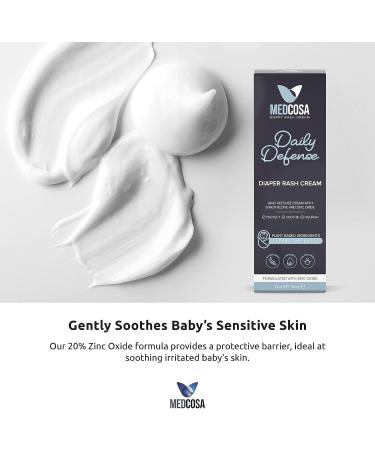 Medcosa Diaper Cream Twin Pack | Zinc Oxide Baby Butt Cream for Diaper Rash Protection, Soothing & Redness Reduction - Buy Online on GoSupps.com