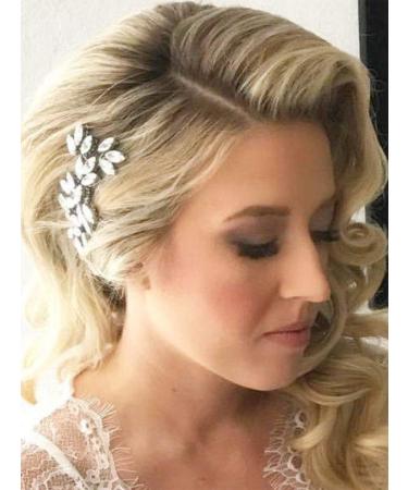 Unicra Bride Crystal Wedding Hair Comb - Rhinestone Bridal Side Accessory (A-Silver) - Buy Online on GoSupps.com