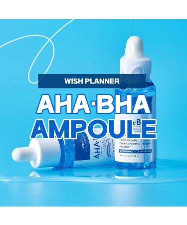 Buy Wish Planner AHA/BHA Ampoule 1.69 fl. oz - Korean Facial Serum for All Skin Types - Buy Online on GoSupps.com