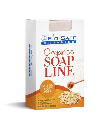 Organic Handmade Natural Sweet Shea & Honey Oatmeal Soap Exfoliating Shampoo Bar | 100% Handmade Organic Soap | Luxurious & Rejuvinating Exfoliating Bath Soap | All Natural Soap | Naturally Moisturizing with Pleasure Fragrance | Promotes Healthy Skin | Tr
