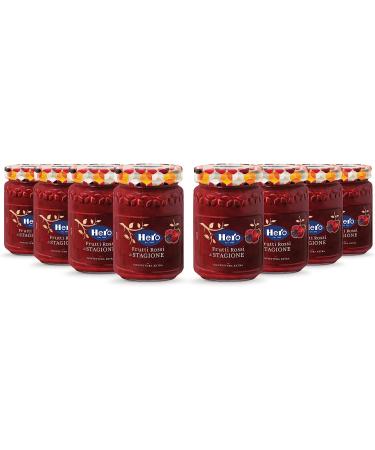 Italian Gourmet E.R. Hero Seasonal Red Fruit Jam 8 x 350g Jam & Extra Jam with Last Season Harvested Fruit High Quality Fruit Traditional Method