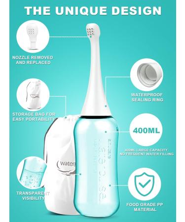 Peri Bottle for Personal Hygiene | 400ml Green - Ideal for Pregnancy Cleansing & Postpartum Care | Easy to Carry - Buy Online on GoSupps.com