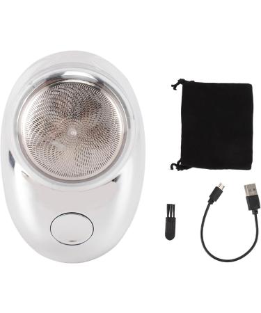 Haofy Portable Electric Beard Clipper - Powerful Trimming Tool with Stainless Steel Cutter Head for Travel | Electroplate Silver - Buy Online on GoSupps.com