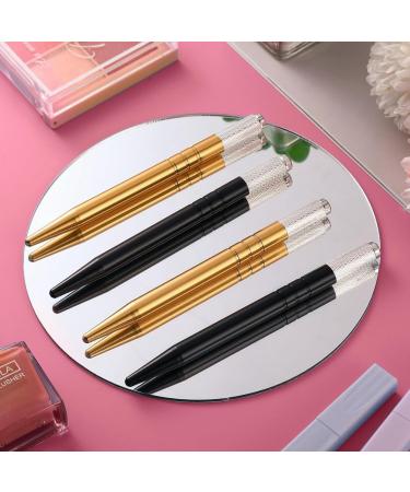 Hoadoek 50 Count Microblading Pens Manual Eyebrow Pencils Microblading Supplies Aluminum Microblading Hand Tools for Cosmetics Easy Install Easy to Use B Black&gold - Buy Online on GoSupps.com