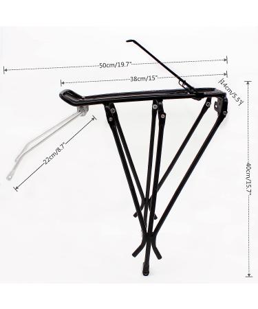 BABEIYXM Rear Bike Rack with Luggage Clip | Adjustable Aluminum Alloy | 55lbs Max Load | Easy Install | Disc Brake Compatible | Fits 24-29 Bikes - Buy Online on GoSupps.com
