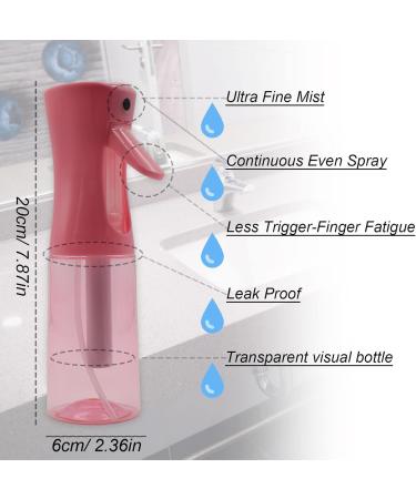 JANYUEPAI Hair Spray Bottle Continuous Fine Water Mist Sprayer for Hair Styling Skin Moisturizing Plant Watering Cleaning - Pink 200ml - Buy Online on GoSupps.com