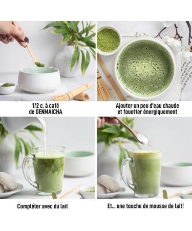  Origeens ORIGEENS Organic Japanese Genmaicha Tea Powder - Green Tea Genmaicha Powder Organic for Matcha Latte Tea - Bag 80g - Buy Online on GoSupps.com