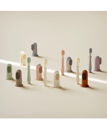 Moonkie Baby Finger Toothbrush Tongue Cleaner Kit | 3 Months + | 2 Pcs (Blush) - Buy Online on GoSupps.com