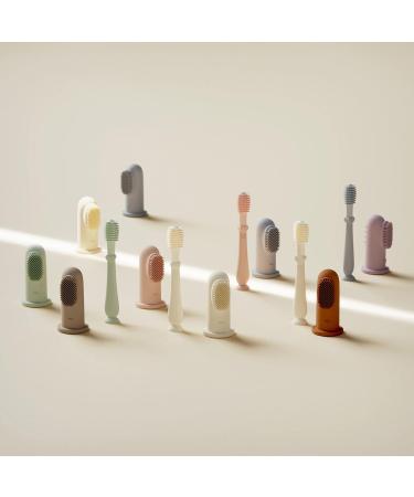 Moonkie Baby Finger Toothbrush & Tongue Cleaner Kit - 2 Pcs (Mint) | For 3+ Months - Buy Online on GoSupps.com