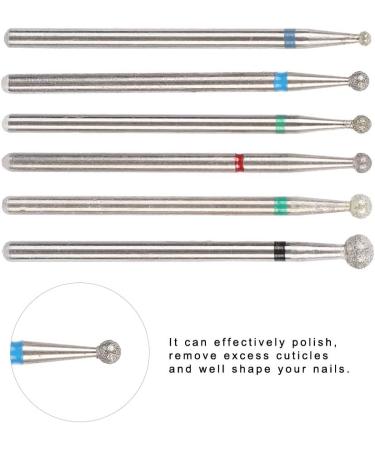6Pcs Stainless Steel Nail Drill Bit Set for Manicure Accessories - Nail Art File Bits Tools (#3) - Buy Online on GoSupps.com