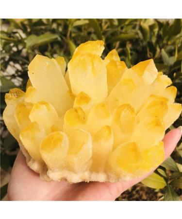 Natural Crystal Rough Natural Citrine Phantom Quartz Crystal Cluster Specimen Stones (Size : 600-700g)
