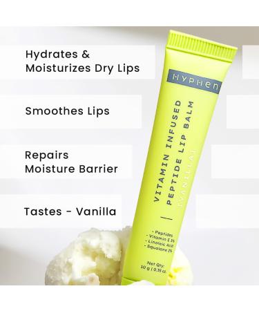 Hyp.hen Vitamin Infused Peptide Lip Balm Vanilla for Dry & Chapped Lips | Hydrating & Moisturizing Lip Balm for Men & Women | Smoothen Lips & Repair Moisture Barrier | Vegan SLS & Parabens Free - Buy Online on GoSupps.com