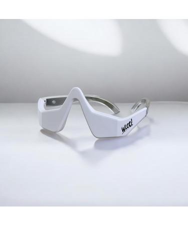 Heated 3D Eye Wrinkle Massager | Microcurrent Red Light Therapy for Puffiness & Dark Circles | Rechargeable Foldable Eyecare Glasses with 3 Modes - Buy Online on GoSupps.com