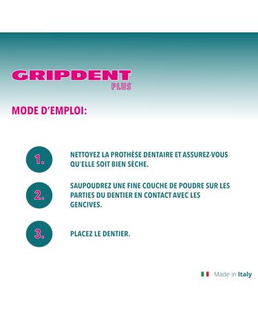 Plus - Poudre Super Adh sive pour Dentiers et Proth ses Dentaires - Sans Irritation Fixation Facile - Buy Online on GoSupps.com