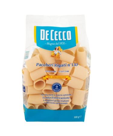 De Cecco Paccheri Rigati N 130 pasta 8 stuks 500 g + Italiaanse gourmet Pulp 400 g