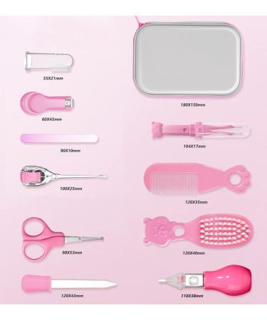 Baby Grooming Kit - 11 in 1 Portable Safety Care Set for Newborns | Pink Nursery Essentials for Infant Boys & Girls - Buy Online on GoSupps.com
