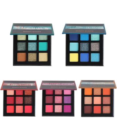 Beauty Glazed 9 Colors Eyeshadow Matte Shimmer Glitter Eye Shadow Palette Natural Waterproof Long Lasting Pigmented Eyeshadow Powder Cosmetics #02 Vibrant Orange - Buy Online on GoSupps.com